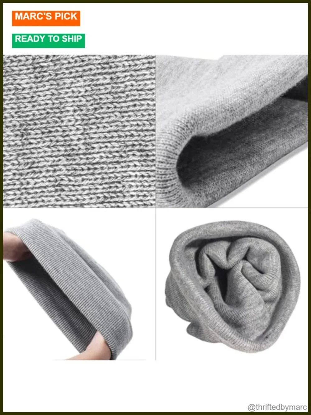 Knitted Stretchable Acrylic Beanie Hat Winter Cap One Size